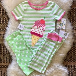 (3) NWT Little Me Sleep Set Ice Cream Stripes Dots